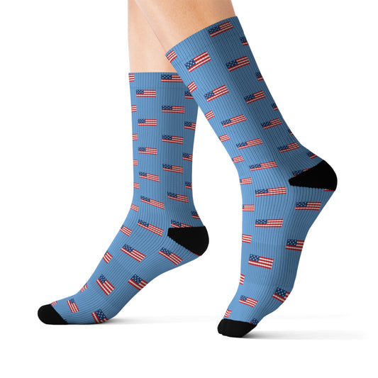 Blue American Flag Sock Pattern