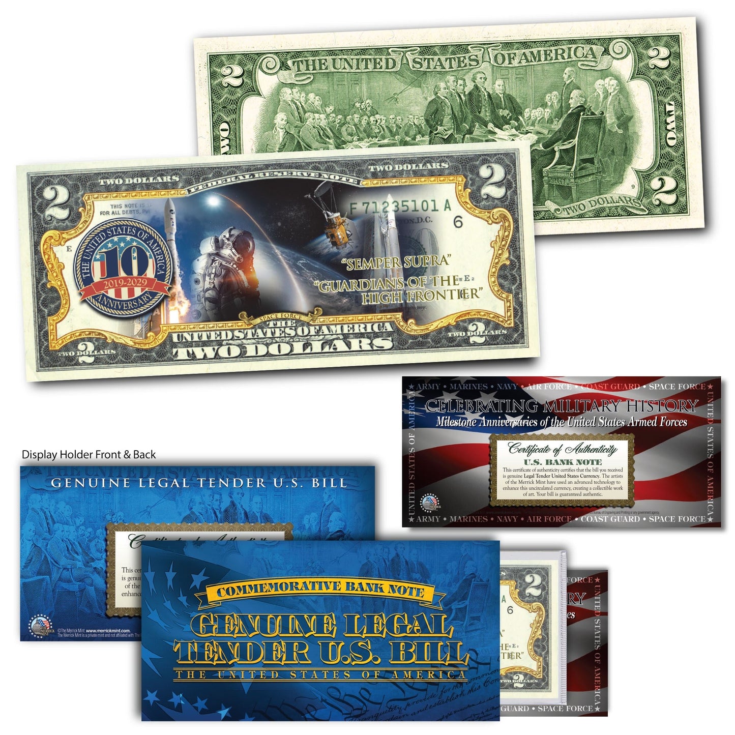 "Space Force" 10th Anniversary - Genuine Legal Tender U.S. $2 Bill