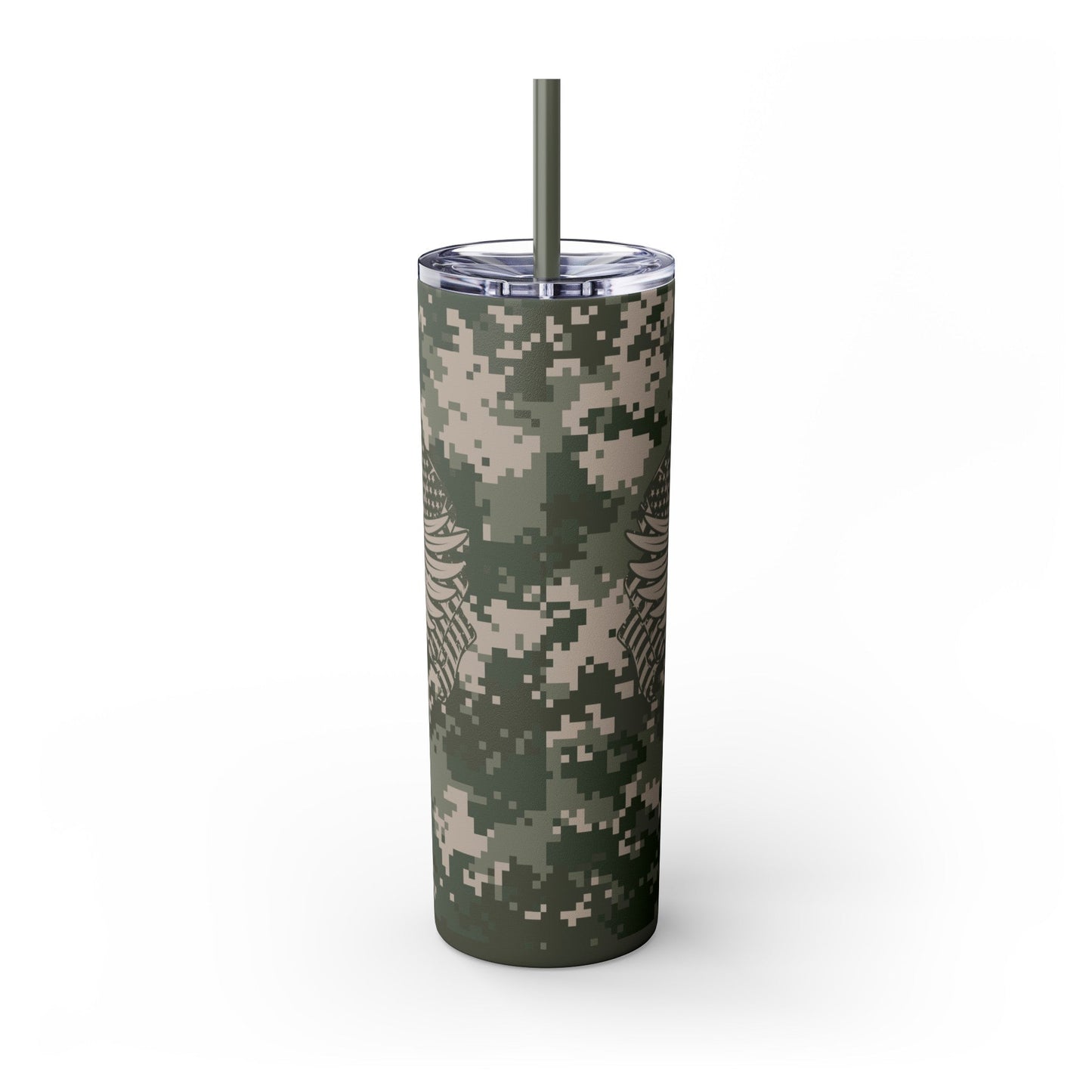 Proud US Veteran Tumbler with Straw