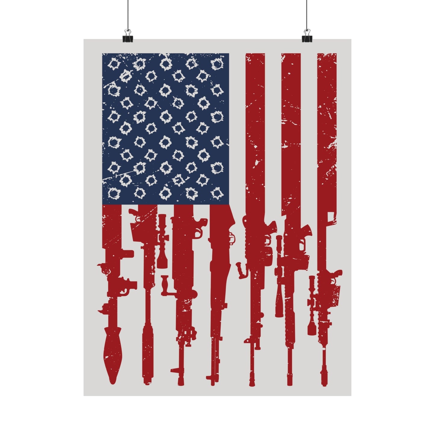 Gun American Flag Poster