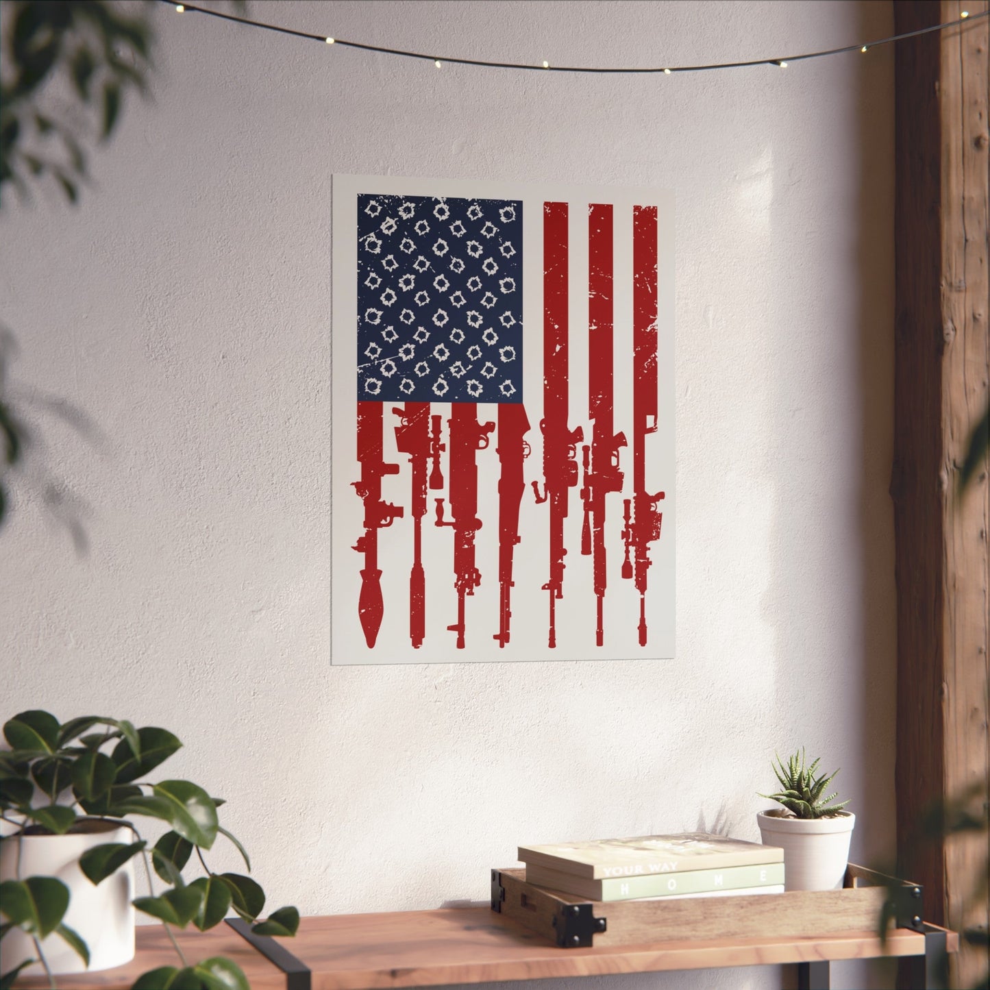 Gun American Flag Poster