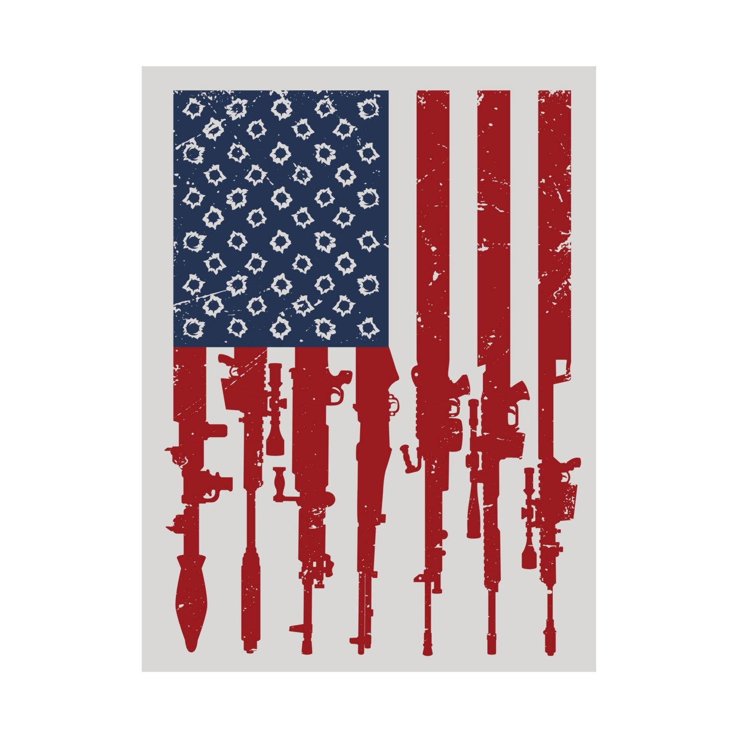 Gun American Flag Poster