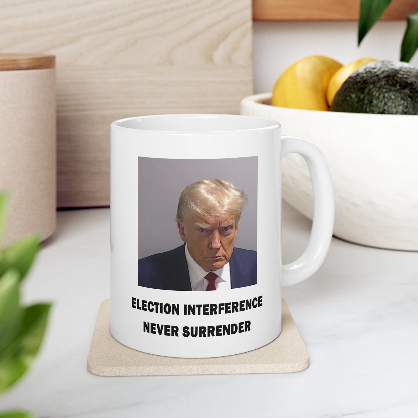 Trump Mugshot Mug White