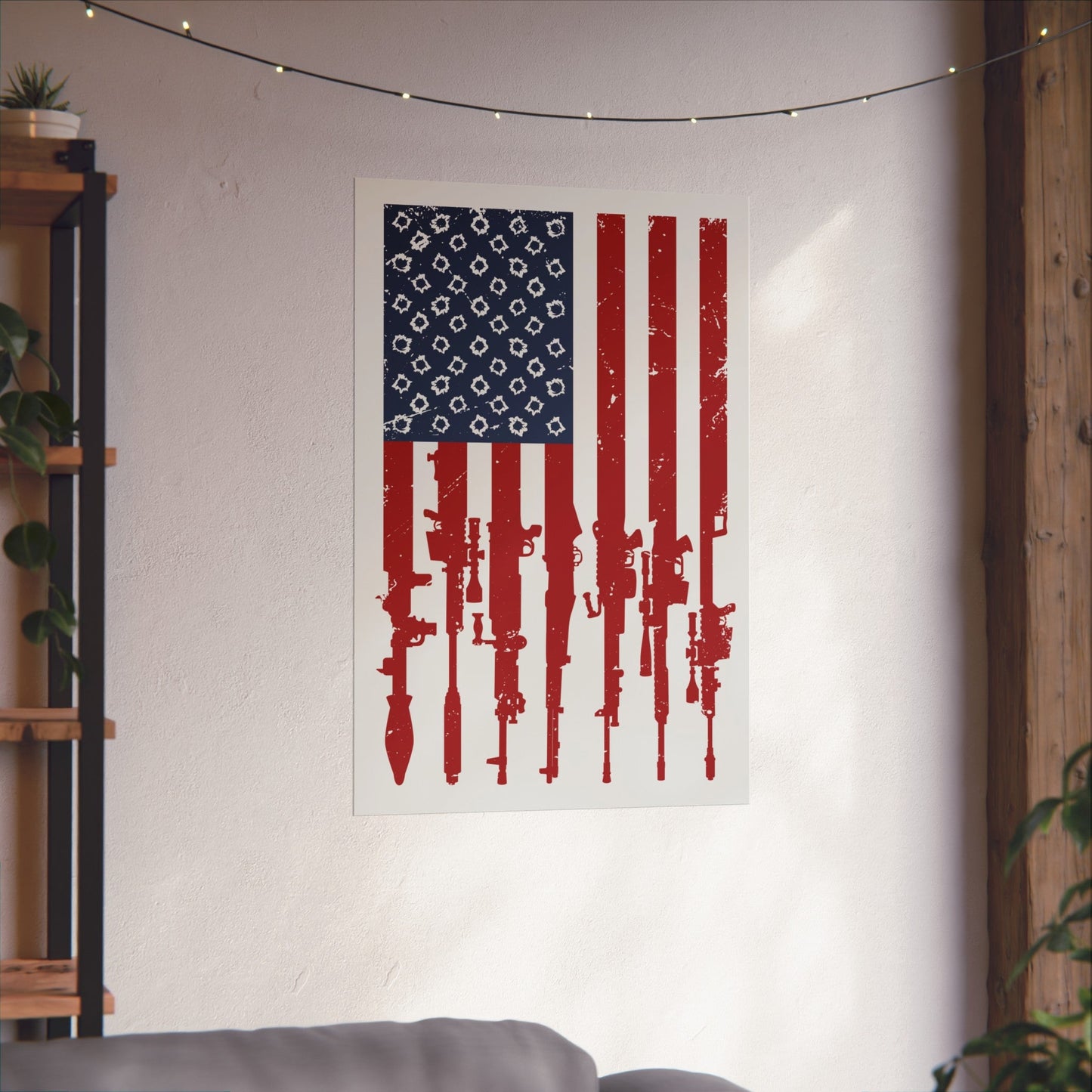 Gun American Flag Poster