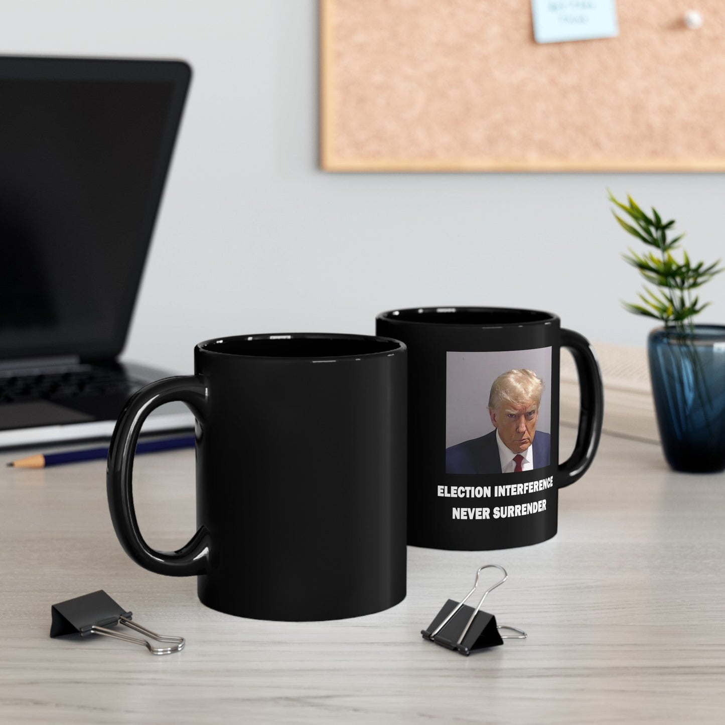 Trump Mugshot Mug Black