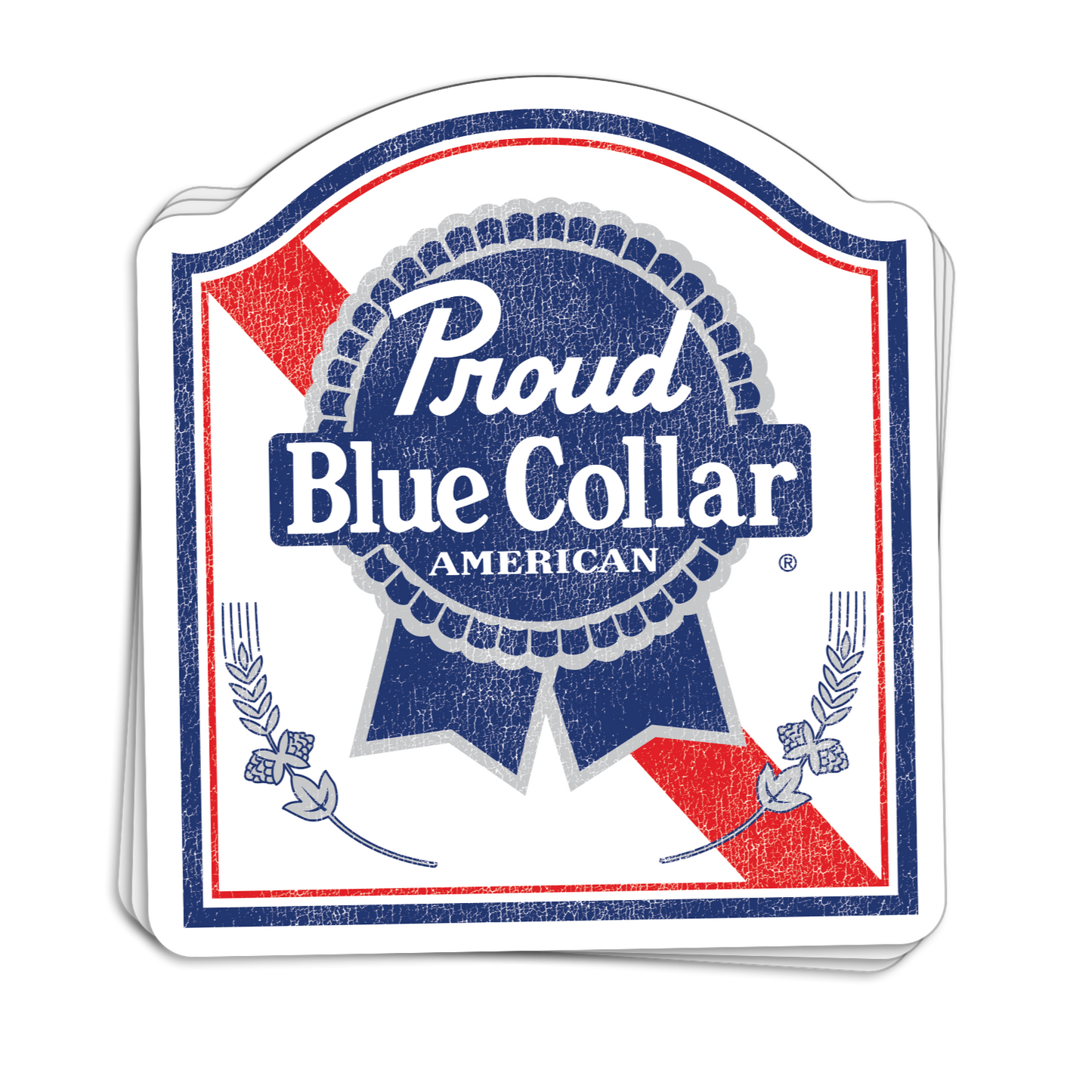 Proud Blue Collar Decal