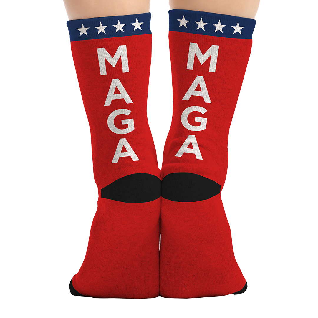 Red MAGA Socks