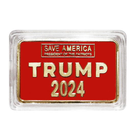 Trump 2024 "Save America" Gold/Red Bar