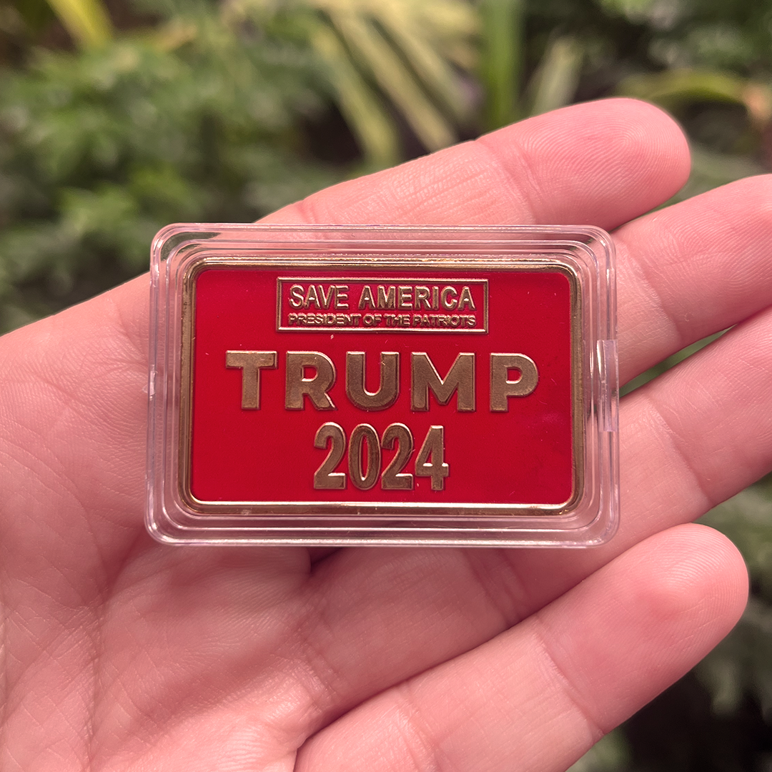 Trump 2024 "Save America" Gold/Red Bar