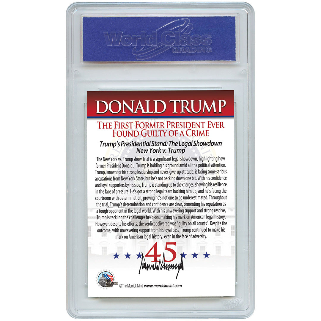 Trump Guilty in NYC Official Trading Card - Graded Gem Mint 10