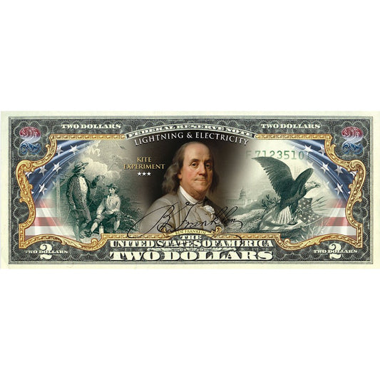 "Ben Franklin" - Genuine Legal Tender U.S. $2 Bill