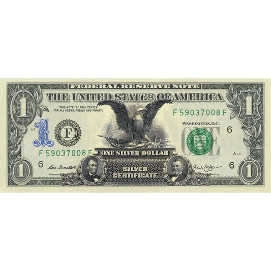 "Black Eagle" - Genuine Legal Tender U.S. $1 Bill