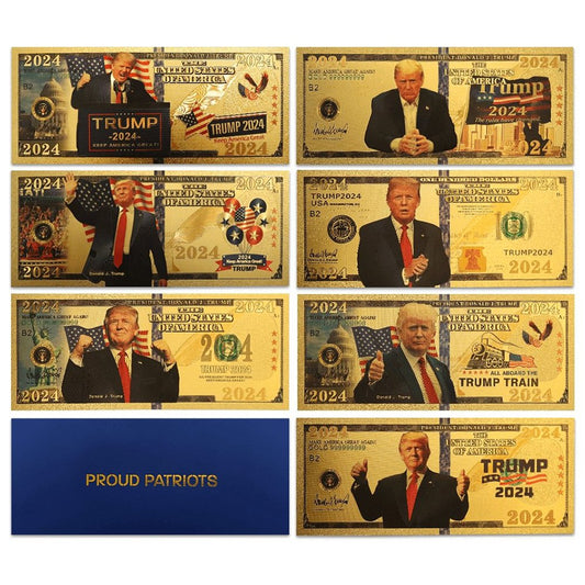 Collectible Golden Trump Bills Set