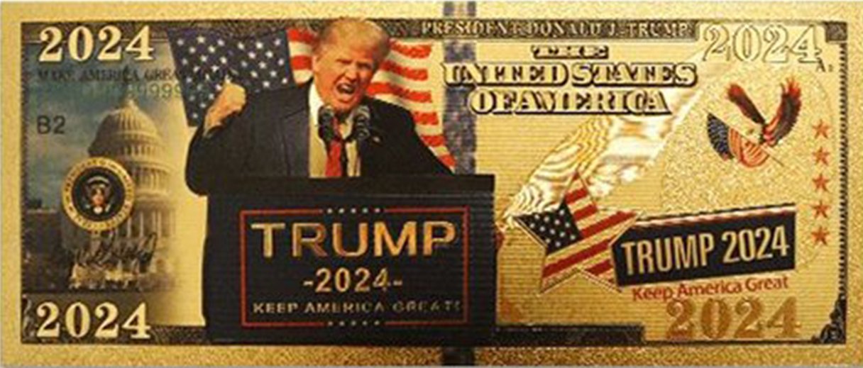 Collectible Golden Trump Bills Set