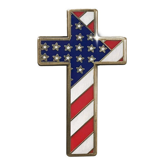 Cross Flag Pin