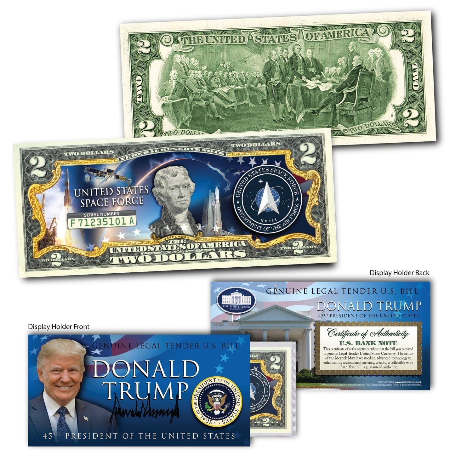 "Space Force" - Genuine Legal Tender U.S. $2 Bill