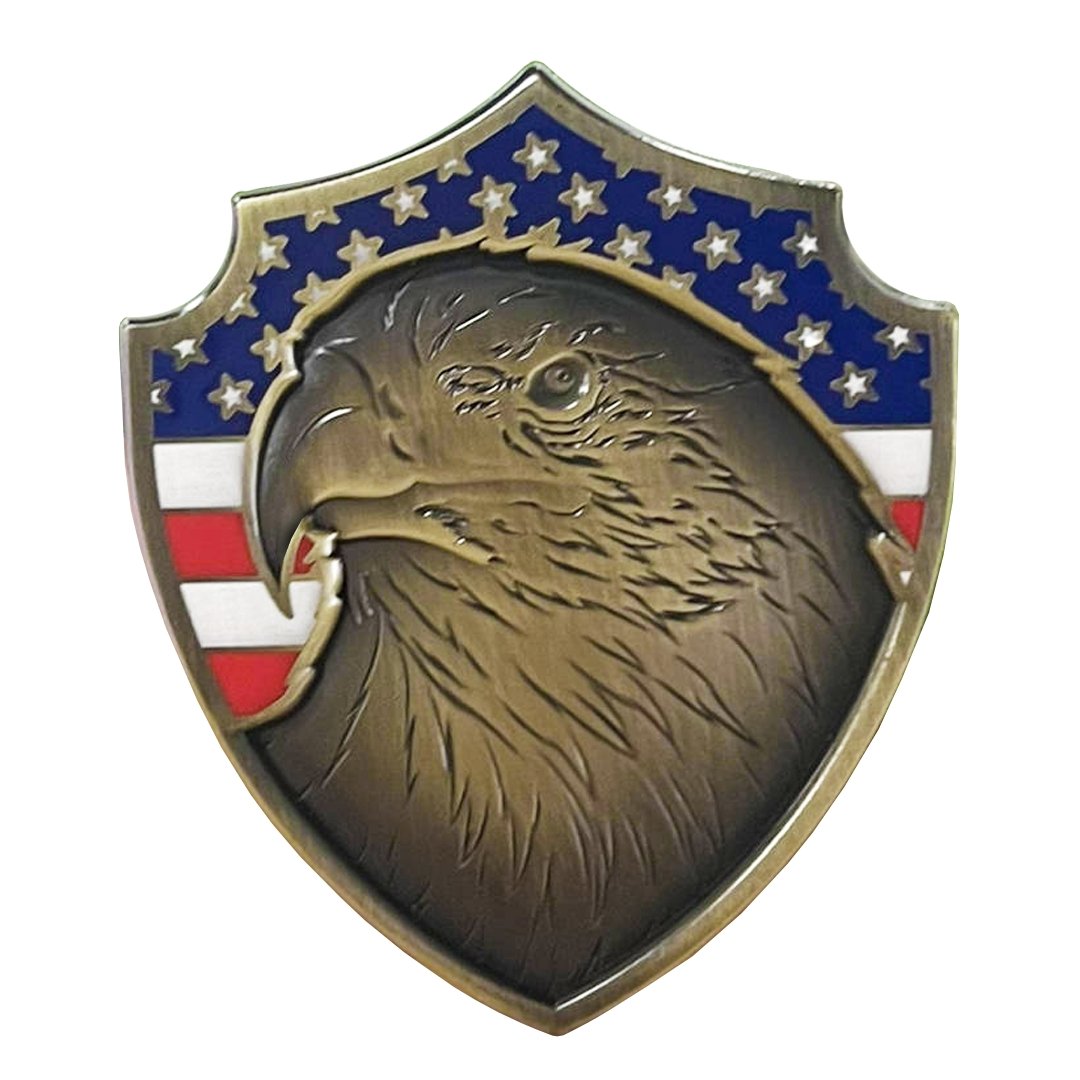 Eagle Shield Enamel Pin