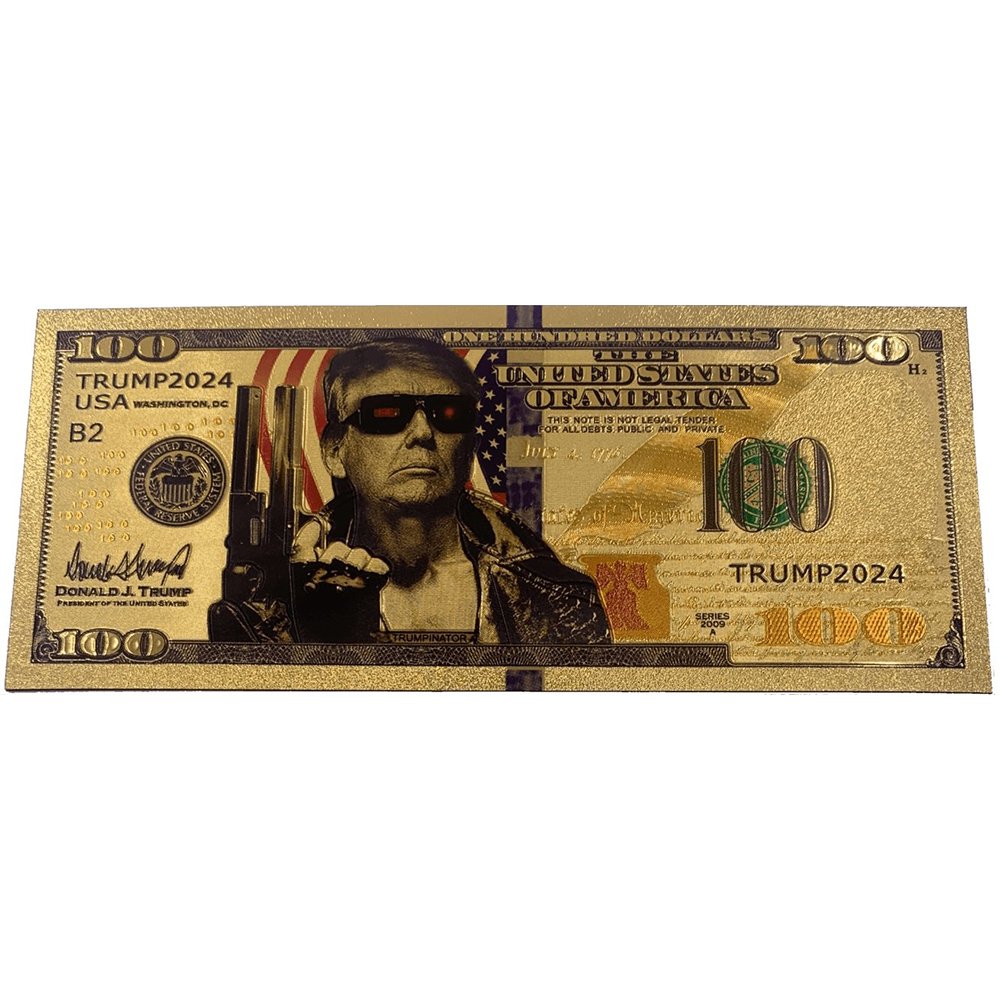 Gold Trumpinator $100 Bill