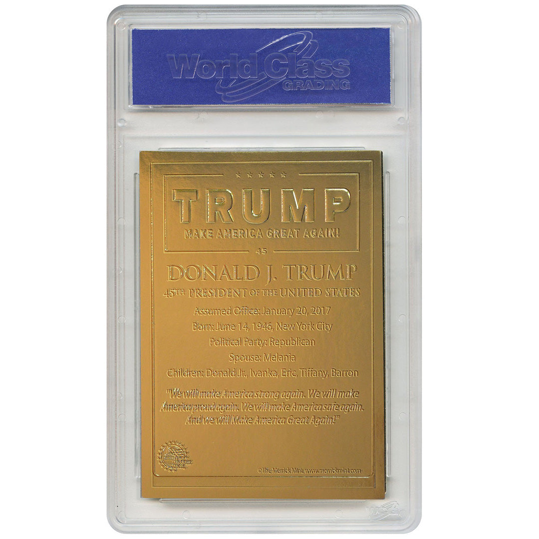 DONALD TRUMP 2021 “SAVE AMERICA”  23K GOLD SIGNATURE Card Graded GEM-MINT 10