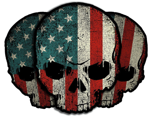 Grunge Skull Flag Decal