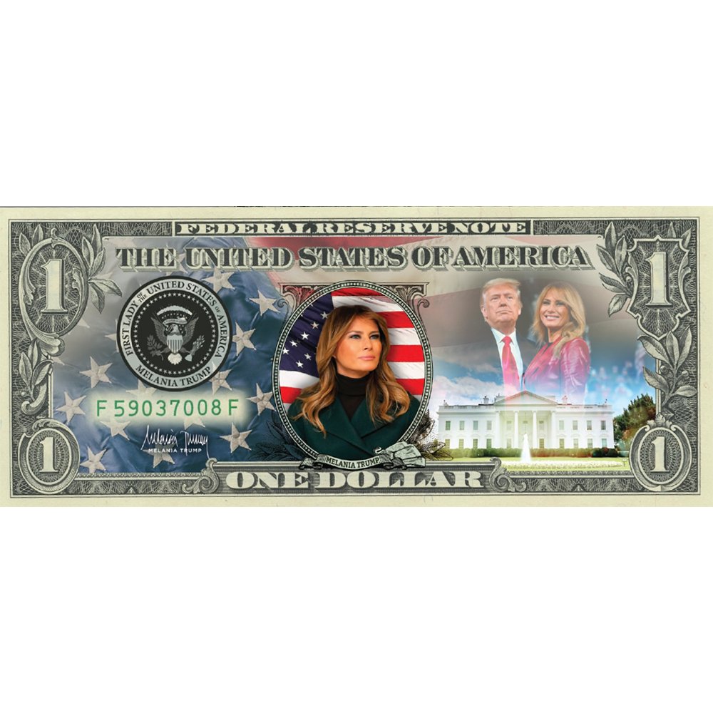 "Melania Trump" - Genuine Legal Tender U.S. $1 Bill