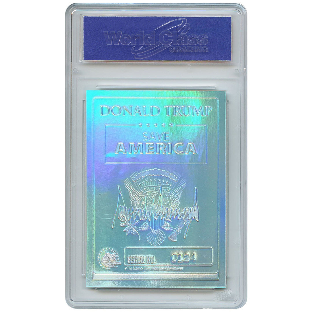 DONALD TRUMP Silver Prism Hologram Signature Edition Sculpted Card