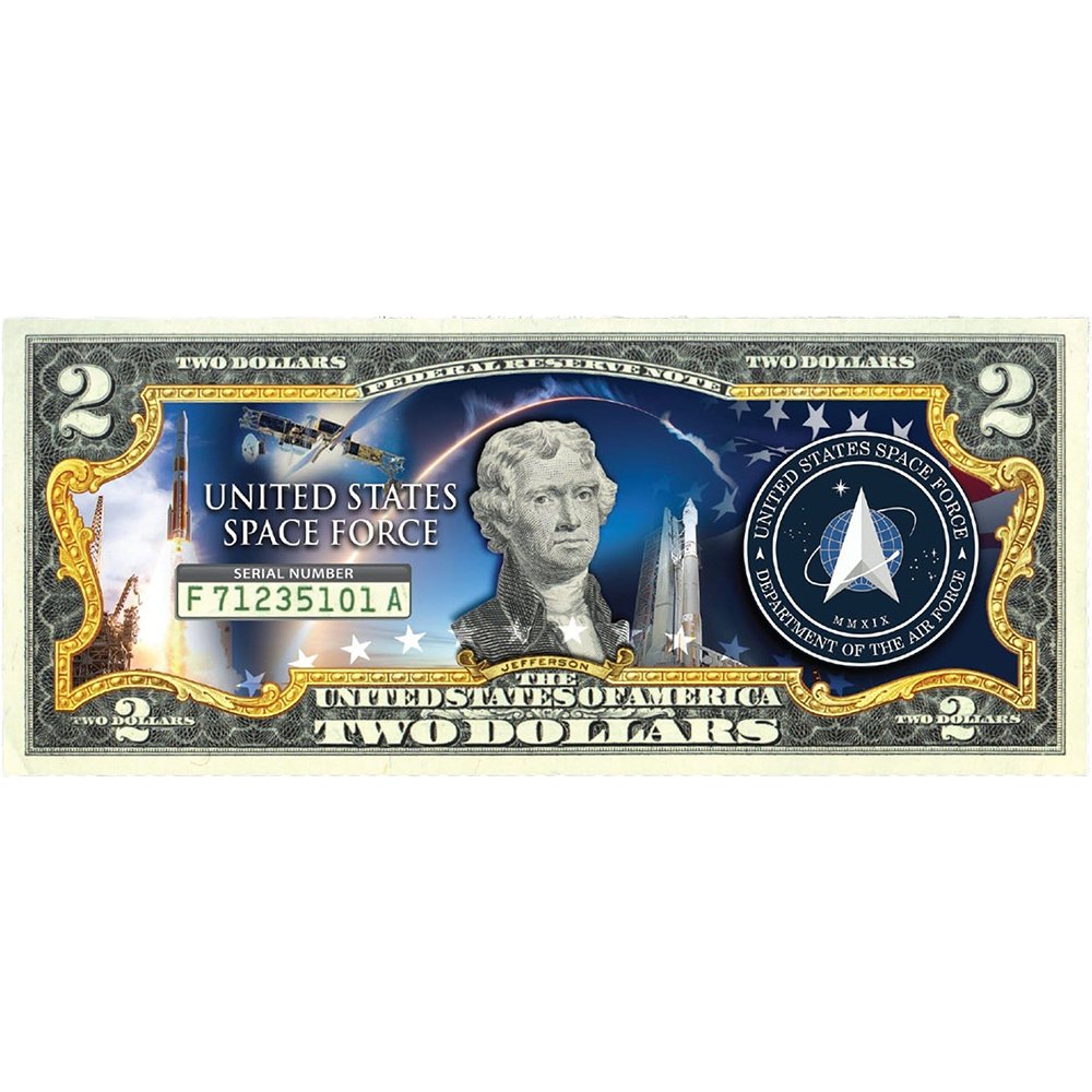 "Space Force" - Genuine Legal Tender U.S. $2 Bill