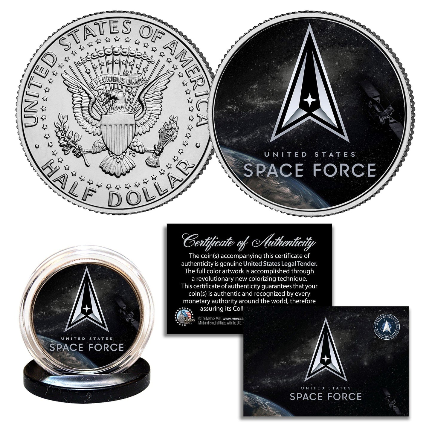 "Space Force" New Logo - Authentic JFK Half Dollar