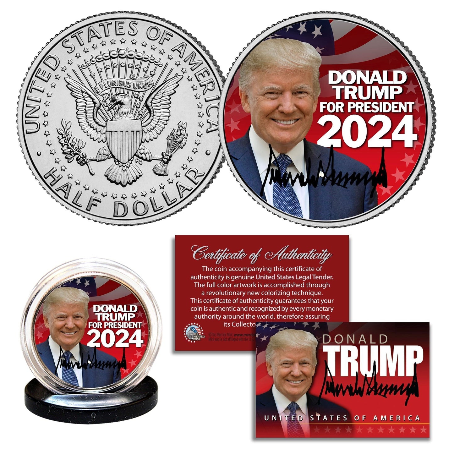 Trump 2024 - Authentic JFK Half Dollar