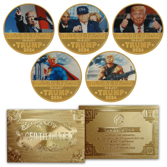 Trump Gold Coins With Tin Case