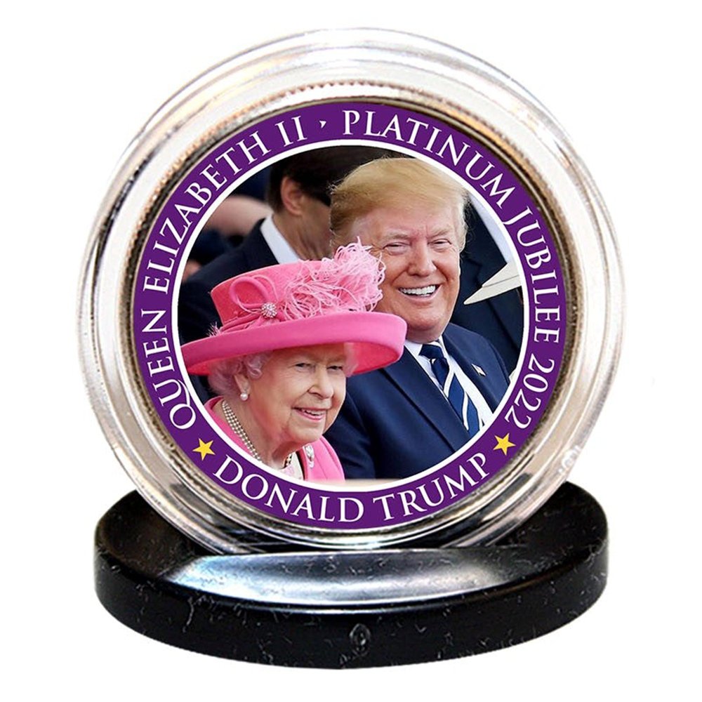 "Trump & Queen Elizabeth" - Authentic JFK Half Dollar